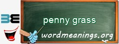 WordMeaning blackboard for penny grass